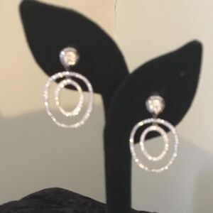 Sparkle Nadri Double Circle Earrings